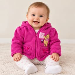 Disney Baby Winnie the Pooh Hooded Zip Up Jacket Pink Magenta 3-6 Months photo 1