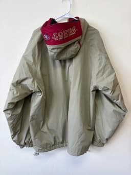 Foto 3 de Vintage 90s Pro Player San Francisco 49ers Hooded Jacket Khaki Beige Men's XL