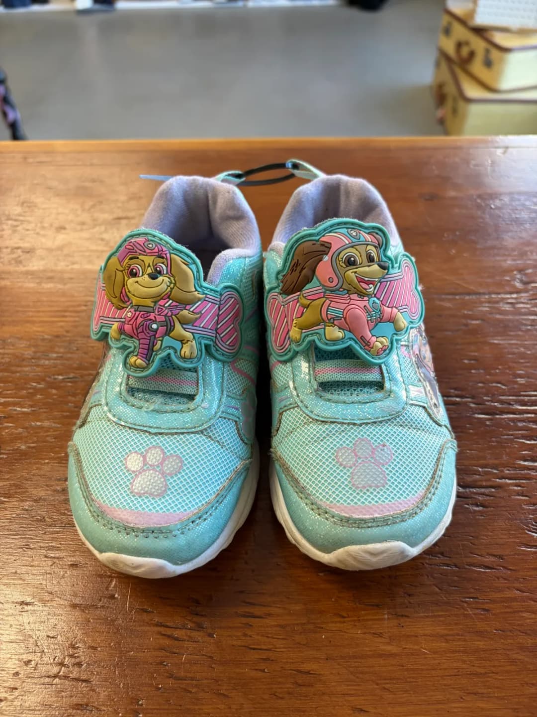 Paw Patrol Skye and Liberty Toddler Girls Athletic Sneakers Mint Green Pink Size 9