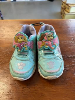 Paw Patrol Skye and Liberty Toddler Girls Athletic Sneakers Mint Green Pink Size 9 photo 1