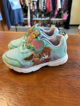 Paw Patrol Skye and Liberty Toddler Girls Athletic Sneakers Mint Green Pink Size 9 photo 2