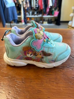 Paw Patrol Skye and Liberty Toddler Girls Athletic Sneakers Mint Green Pink Size 9 photo 3
