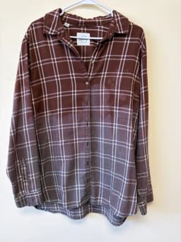 Upcycled Jack's Boyfriend "Suck It Up Buttercup" Raccoon Plaid Flannel Shirt – Size XL photo 3